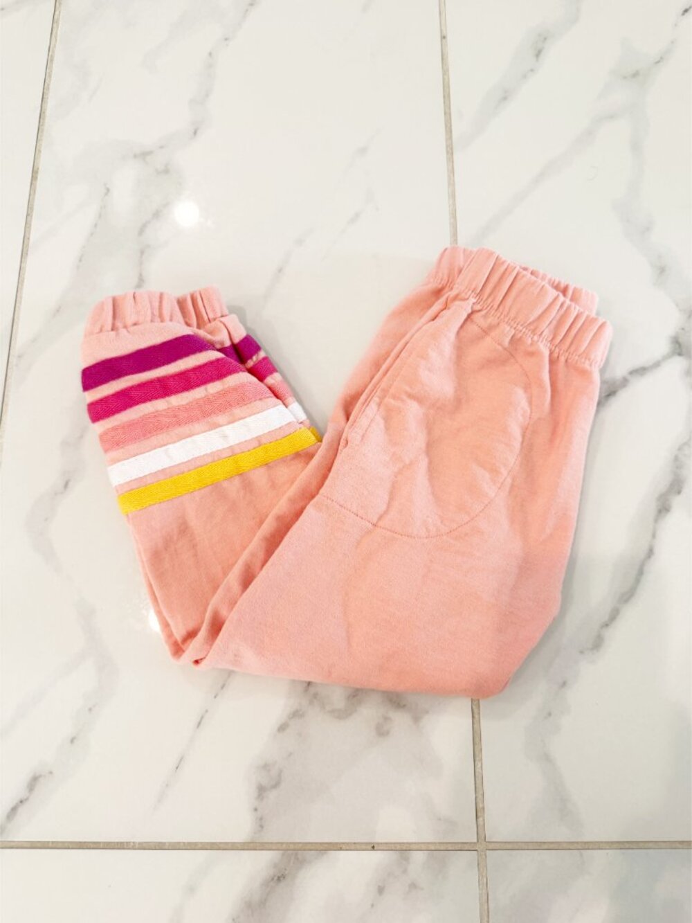 Jessica Simpson Peacy Pastel Retro Stripe Ankle Jogger 4T - Picture 10 of 10
